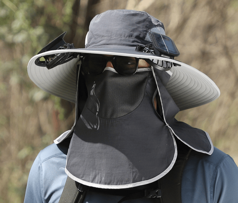 Solar Fan Sun Hat | UPF50+ UV Protection Cooling Hat for Fishing Hiking Outdoor Activities