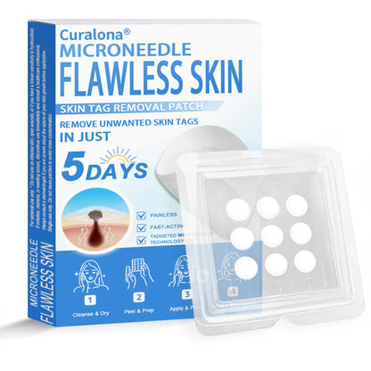 🩹 Curalona® 2-in-1 Microneedle & Hydrocolloid Patch | Raised Moles,Acne,  Flat Warts & Skin Tags Remover | Improves Wrinkles, Scars & Blemishes | Invisible Pimple Patches for Face & Body