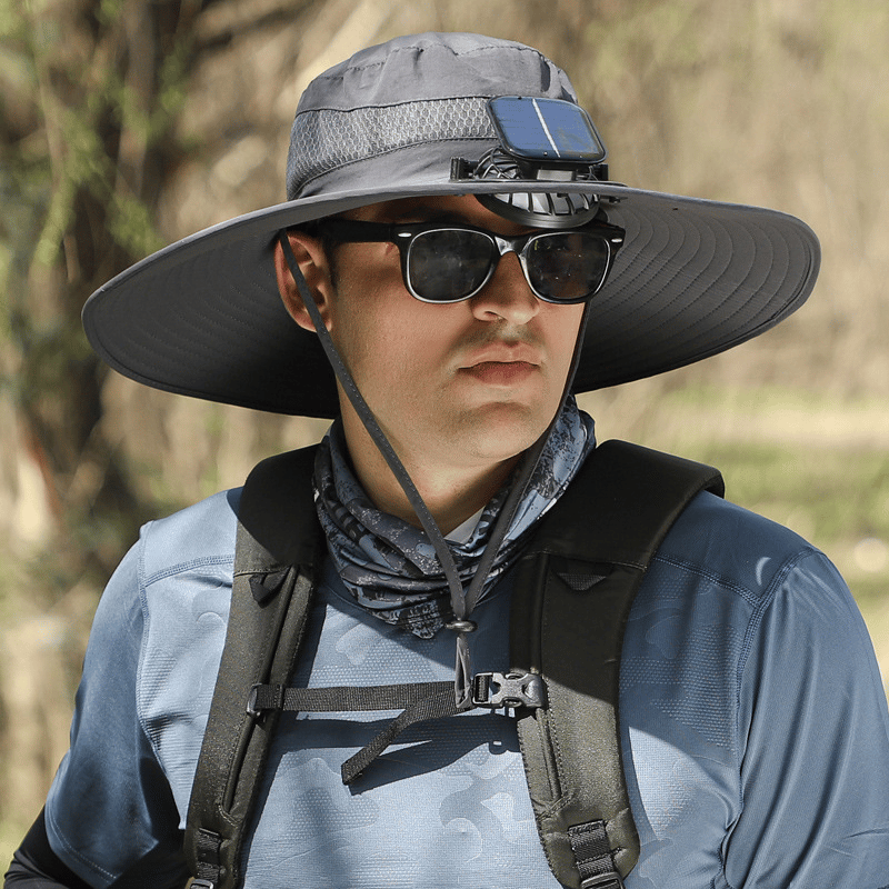 Solar Fan Sun Hat | UPF50+ UV Protection Cooling Hat for Fishing Hiking Outdoor Activities