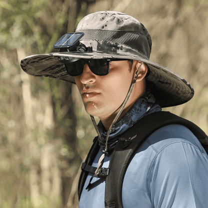 Solar Fan Sun Hat | UPF50+ UV Protection Cooling Hat for Fishing Hiking Outdoor Activities