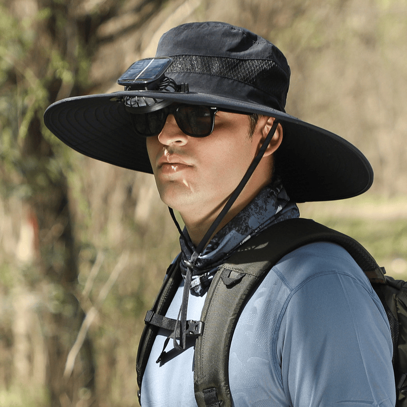 Solar Fan Sun Hat | UPF50+ UV Protection Cooling Hat for Fishing Hiking Outdoor Activities