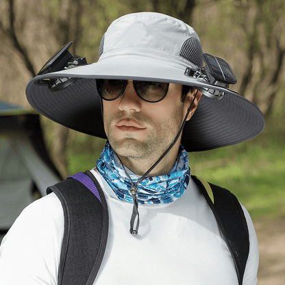 Solar Fan Sun Hat | UPF50+ UV Protection Cooling Hat for Fishing Hiking Outdoor Activities