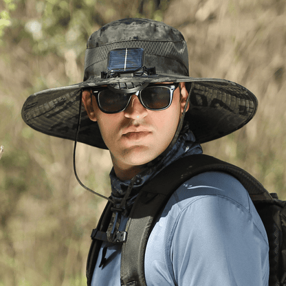 Solar Fan Sun Hat | UPF50+ UV Protection Cooling Hat for Fishing Hiking Outdoor Activities