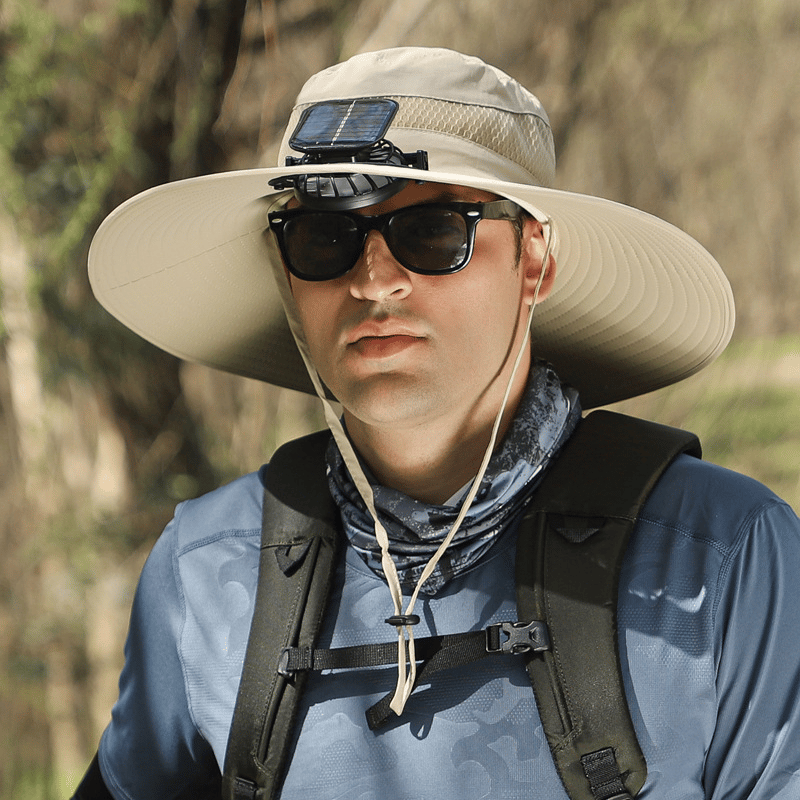 Solar Fan Sun Hat | UPF50+ UV Protection Cooling Hat for Fishing Hiking Outdoor Activities